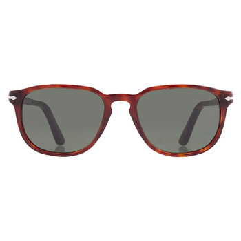 Persol Crystal Green Oval Unisex Sunglasses PO3152S 901531 49