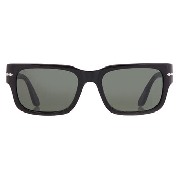 Persol Polarized Dark Grey Rectangular Men's Sunglasses PO3272S 95