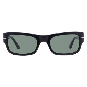Persol Polarized Dark Grey Rectangular Men's Sunglasses PO3272S 95