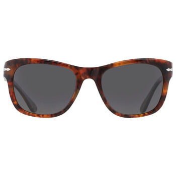 Polarized Black Square Unisex Sunglasses PO3313S 108/48 55
