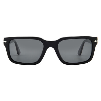 Persol Polarized Black Rectangular Unisex Sunglasses PO3291S
