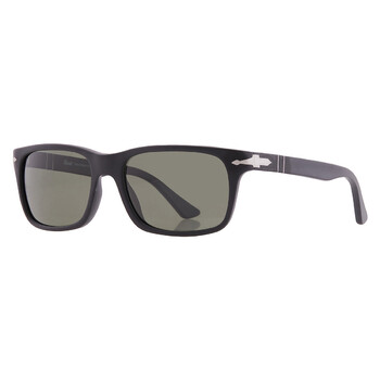 Polarized Grey Rectangular Men's Sunglasses PO3048S 900058 58