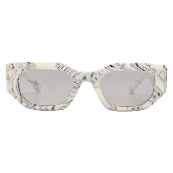 Silver Mirror Rectangular Ladies Sunglasses SPP066M 09YL 51