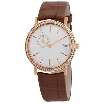 Piaget Altiplano Silver Dial 18K Rose Gold Diamond Men's