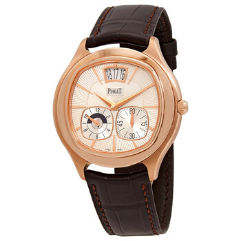 Emperador Automatic Silver Dial Brown Leather Men's Watch G0A32017