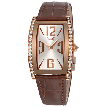 Limelight Silver Dial Brown Leather Ladies Watch G0A35090