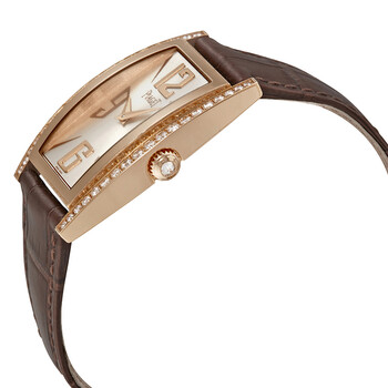 Limelight Silver Dial Brown Leather Ladies Watch G0A35090