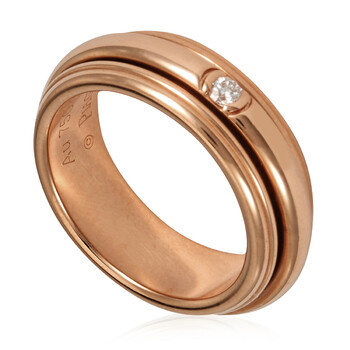 Possession Unisex Rose Gold .04 CT Diamond Ring