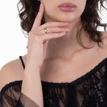 Possession Unisex Rose Gold .04 CT Diamond Ring