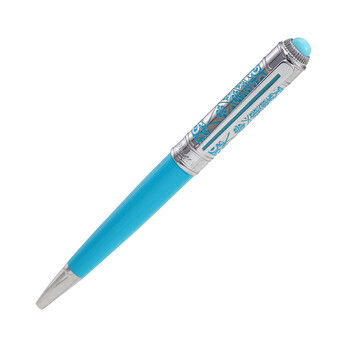 18Kt Rhodium-Plated Brass Limited Edition Ballpoint Pen - Blue P966TRSB