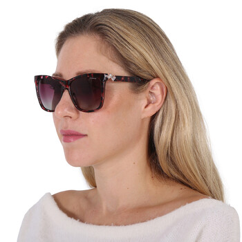 Core Polarized Burgundy Gradient Cat Eye Ladies Sunglasses PLD 4078/S/X 0YDC/JR 56