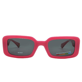 Polarized Grey Rectangular Ladies Sunglasses PLD 6208/S/X 0MU1/M9 52