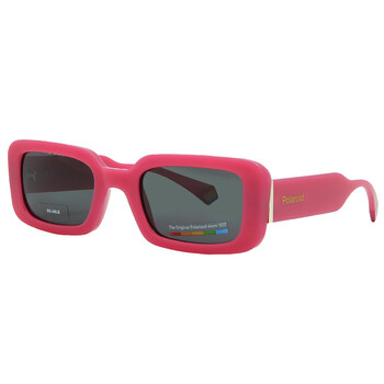 Polarized Grey Rectangular Ladies Sunglasses PLD 6208/S/X 0MU1/M9 52