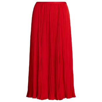 Crinkled A-Line Midi Skirt