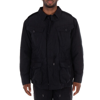 Balenciaga Men's Size Sticker Denim Jacket, Brand Size 1 (Small