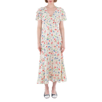 Moschino Ladies Fantasy Print Pink Illustration Print Dress