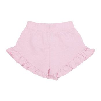Girls Ruffled Stretch Mesh Shorts