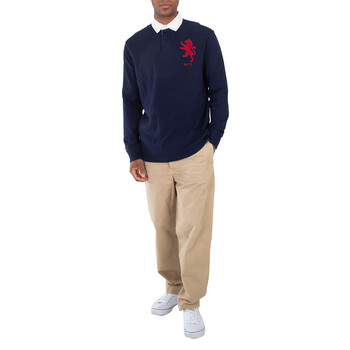 ウェア POLO Ralph Lauren ruggy shirt Polo Ralph Lauren Men's Navy Stripe Rugby Shirt, Size Small