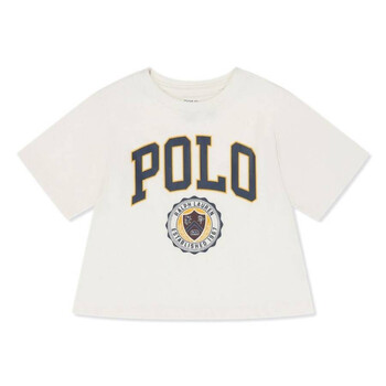 Kids Deckwash White Logo Print T-Shirt 312916827001