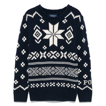 Kids Snowflake Cotton-Blend Sweater 322951432001