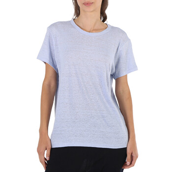 Ladies Blue Crew Neck T-shirt 211795423003