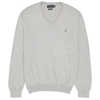 Polo Ralph Lauren Light Gray Classic-fit V-neck Pullover, Size X