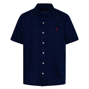 Logo Embroidered Dye Linen Shirt