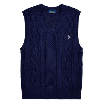 Men's Aran-Knit Cotton Sweater Vest 710961784001