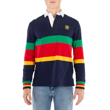 Polo Ralph Lauren Men's Navy Stripe Rugby Shirt, Size Medium