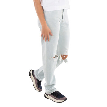 Relaxed Straight-Leg Denim Jeans