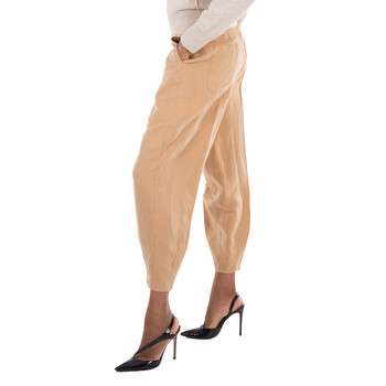 Silk Blend Tapered Pants