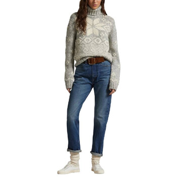 Snowflake Intarsia Turtleneck Jumper