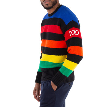 Wool-Blend Logo Striped Sweater