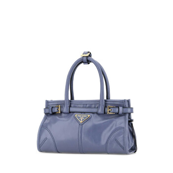 Powder Blue Leather Mini Prada Bonnie Handbag