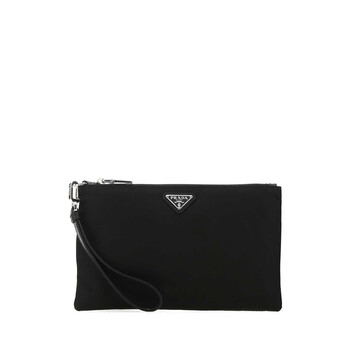 Prada Black Leather Clutch 2NH005PN9 F0002 8056382687744