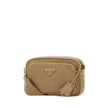 Beige Re-Nylon Crossbody Bag