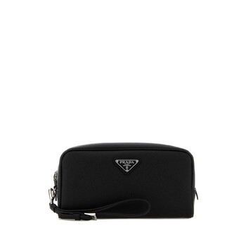 Black Leather Beauty Case