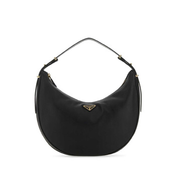 Black Leather Big Arquè Handbag 1BC2122CYS_F0002