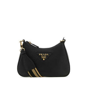 Black Leather Crossbody Bag