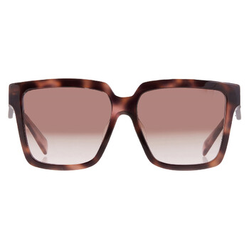 Brown Gradient Square Ladies Sunglasses PR 24ZSF 23A0A6 57 Brown Gradient Square Ladies Sunglasses PR 24ZSF 23A0A6 57