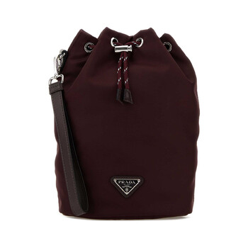 Burgundy Fabric Clutch