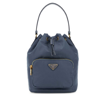 Cerulean Blue Re-Nylon Duet Bucket Bag
