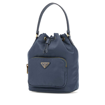 Cerulean Blue Re-Nylon Duet Bucket Bag