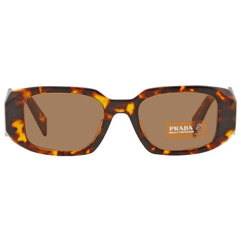 Dark Brown Rectangular Ladies Sunglasses PR 17WSF VAU2Z1 51 Dark Brown Rectangular Ladies Sunglasses PR 17WSF VAU2Z1 51