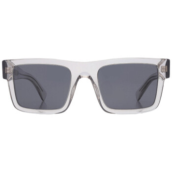Dark Gray Rectangular Men's Sunglasses PR 19WS U4309T 52