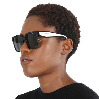 Dark Gray Square Ladies Sunglasses 0PR 24ZS1AB5S056