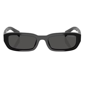 小物 PRADA halfrim sunglasses black Prada PR 25ZS M (53 - 18) with Black lenses and Black frame