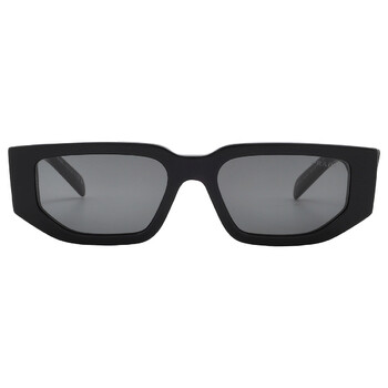 Dark Grey Rectangular Men's Sunglasses PR 09ZS 1AB5S0 54