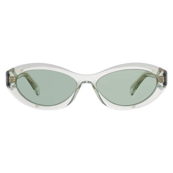 Loewe LW40162U 57N Round Sunglasses – Transparent Pale Yellow\\Green Loewe Slim LW40162U Round Sunglasses | Fashion Eyewear main image 4