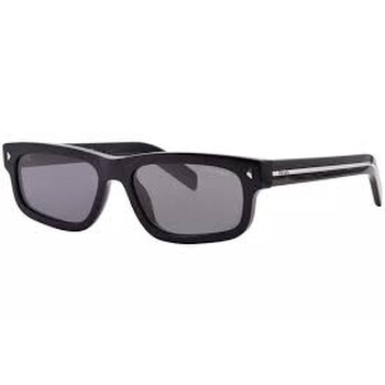 Prada Dark Grey Rectangular Men's Sunglasses PR B12S 16K731 55